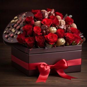 virágbox csokival 1